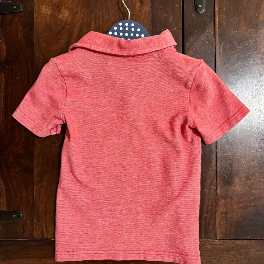 Janie and Jack Heathered Coral Polo Shirt - Picture 2 of 2